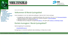 Tablet Screenshot of norsk.lysingsblad.no